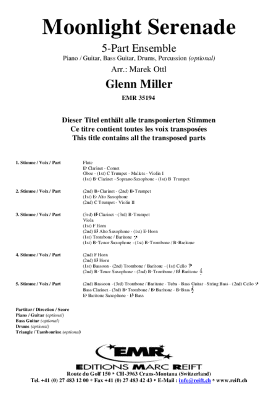 Moonlight Serenade Concert Band scores gallery preview page 2