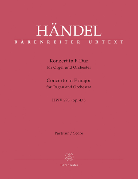 Concerto in F major for Organ and Orchestra