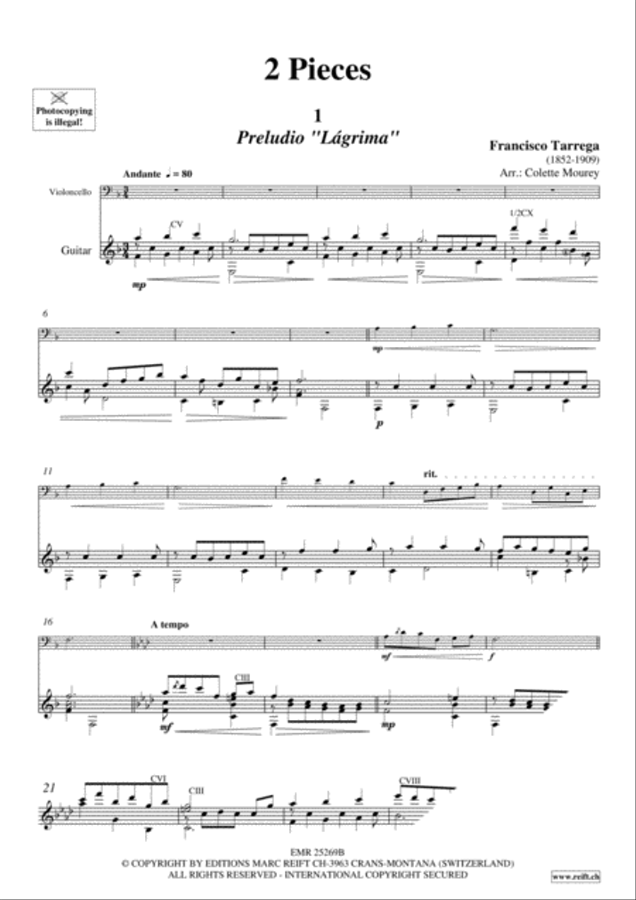 2 Pieces Cello scores gallery preview page 3