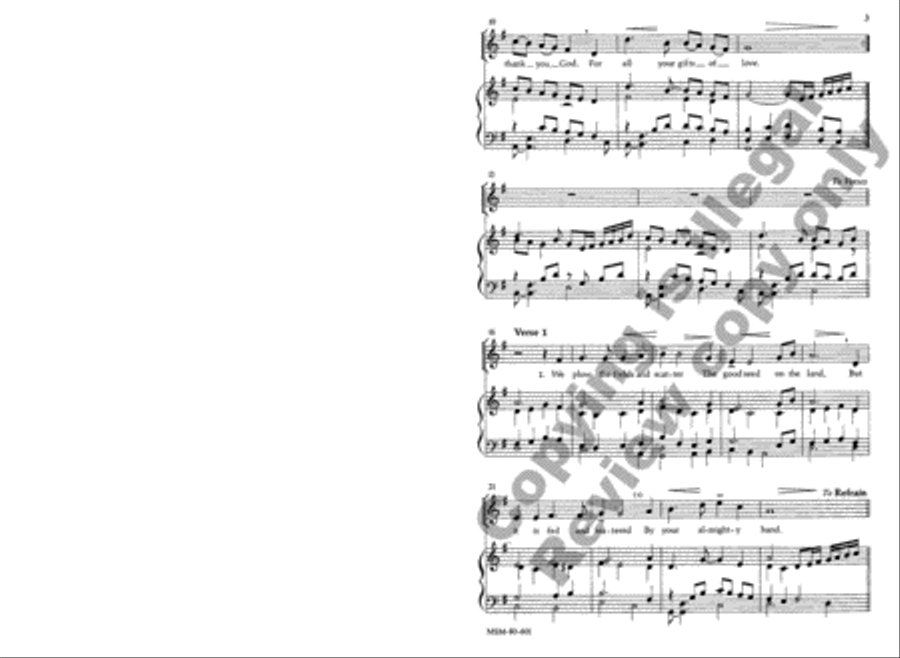 All Good Gifts Unison Choir scores gallery preview page 3