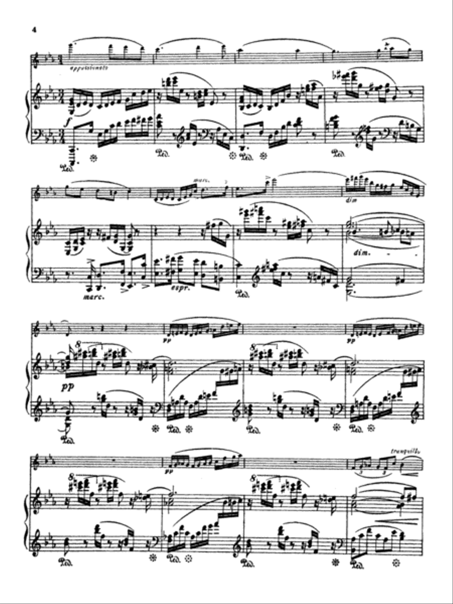 Strauss: Sonata in E flat Major, Op. 18 Piano scores gallery preview page 4
