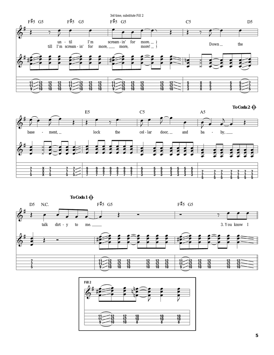 Talk Dirty To Me Acoustic Guitar scores gallery preview page 5
