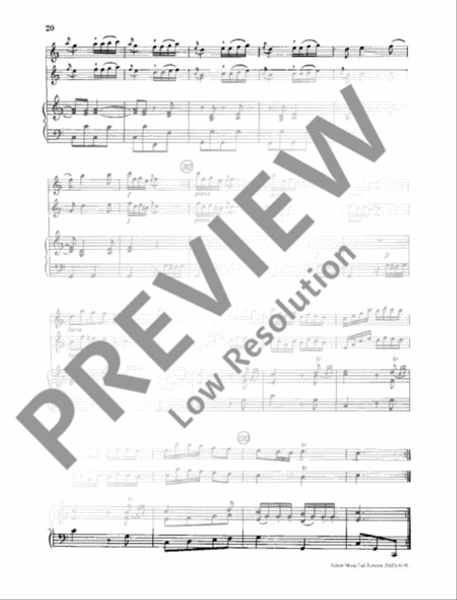 Trio Sonata C major Flute scores gallery preview page 21
