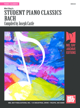 Book cover for Student Piano Classics - Bach