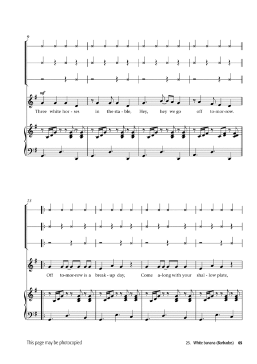 Young Voiceworks Unison Choir scores gallery preview page 16