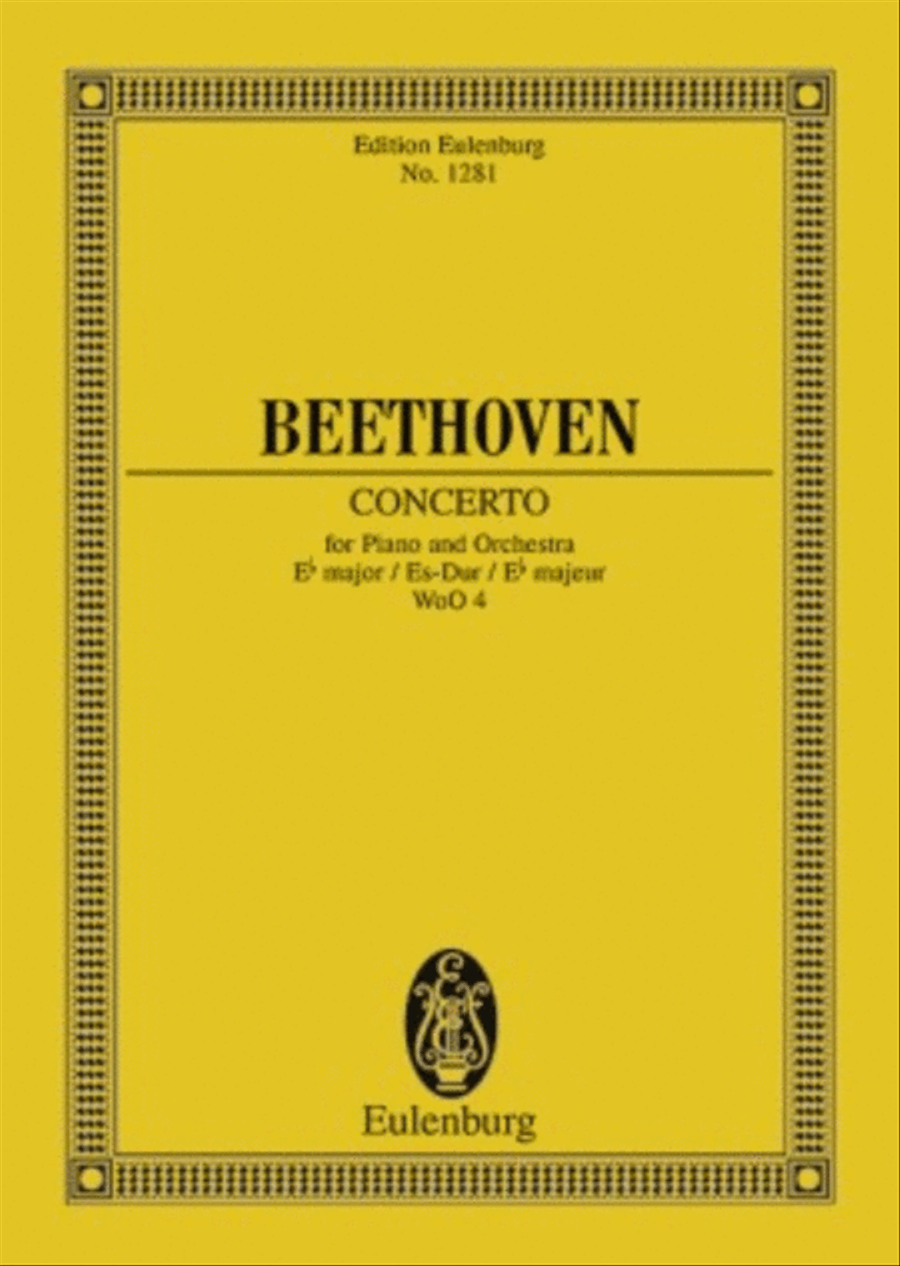 Concerto in E-flat Major, WoO 4 for Piano and Orchestra Orchestra scores gallery preview page 1