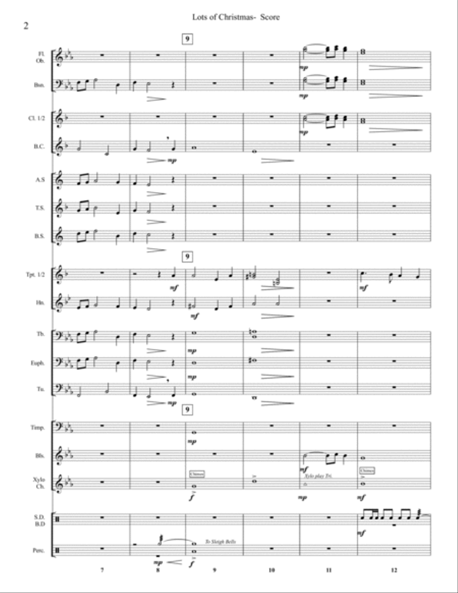 Lots Of Christmas - Band Concert Band scores gallery preview page 4