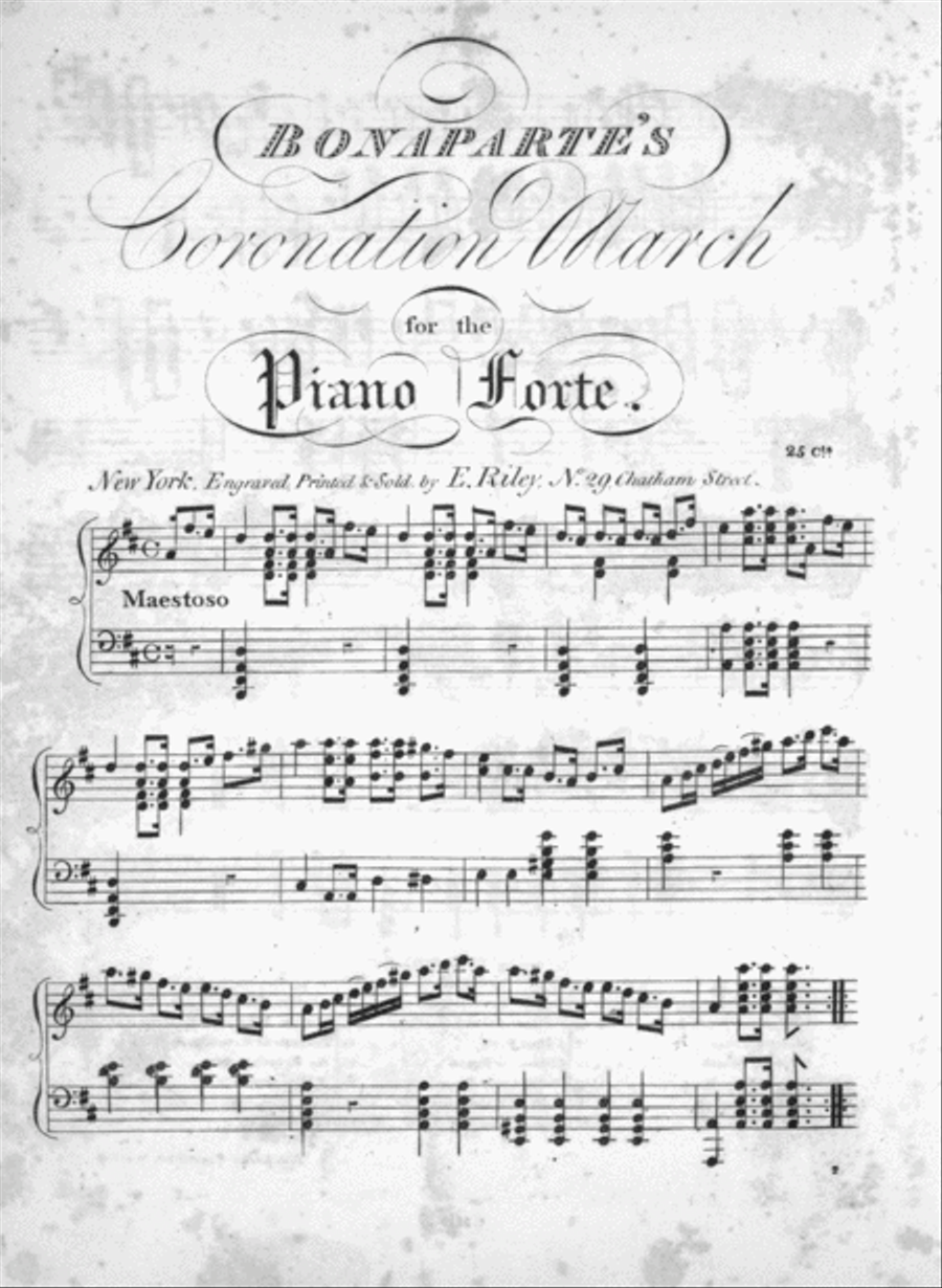 Bonaparte's Coronation March Piano Solo scores gallery preview page 1