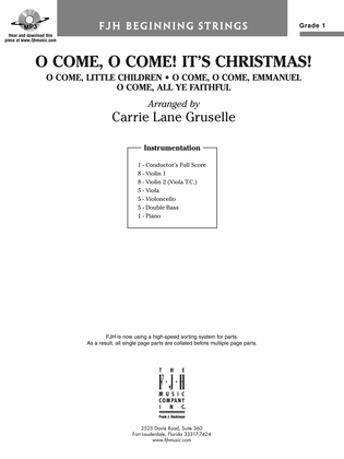 O Come, O Come! It's Christmas!: Score