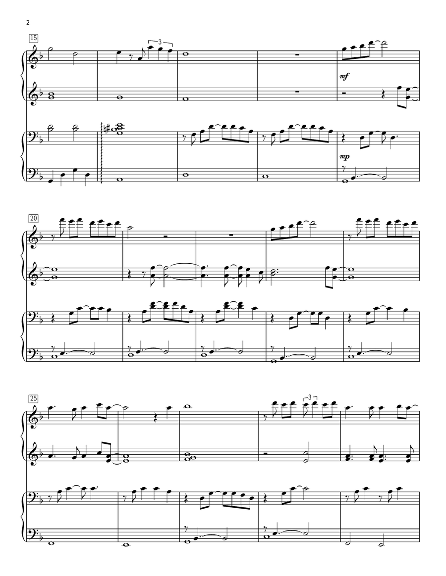 City Of Stars (from La La Land) Piano Duet scores gallery preview page 2