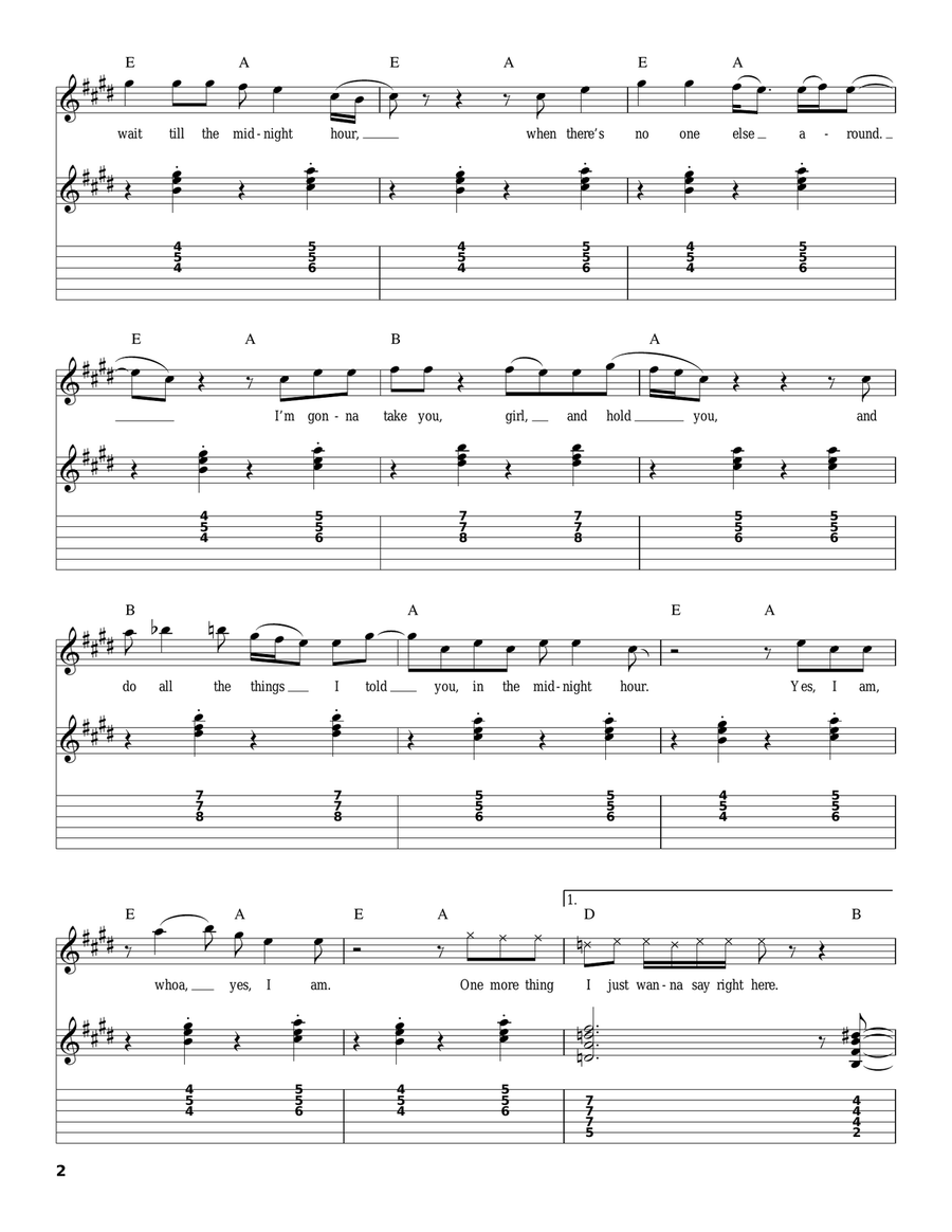 In The Midnight Hour Acoustic Guitar scores gallery preview page 2