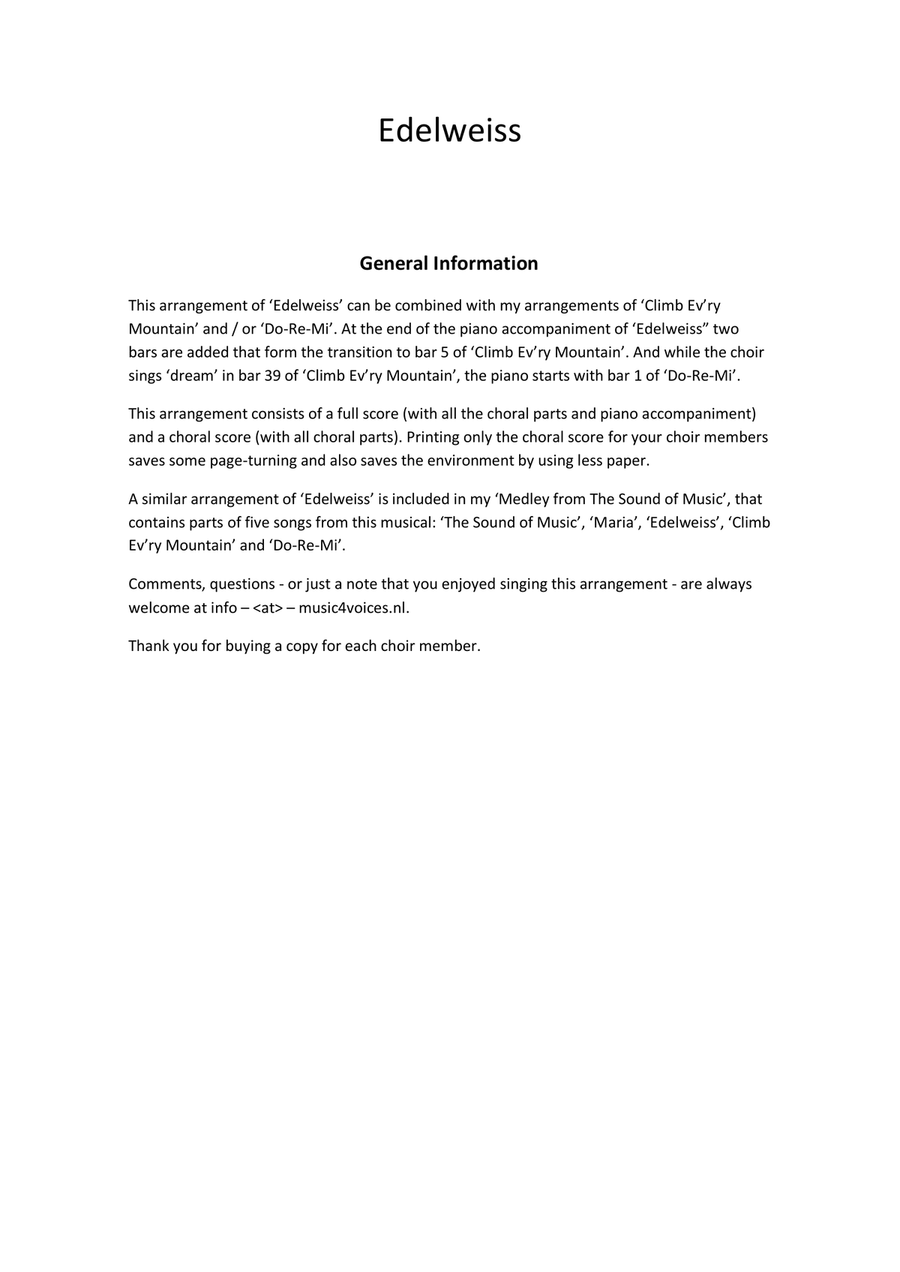 Edelweiss Edelweiss TTBB scores gallery preview page 2