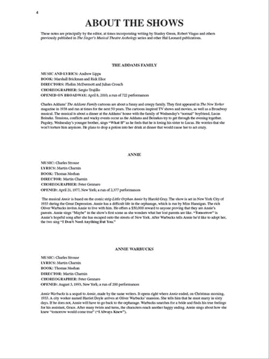 Singer's Musical Theatre Anthology – Children's Edition Voice scores gallery preview page 4