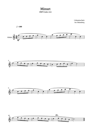 Minuet - Bach for Guitar