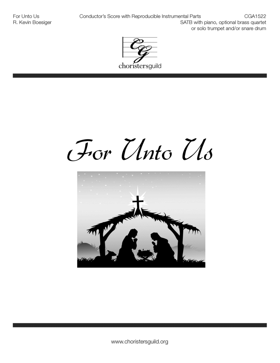 Book cover for For Unto Us