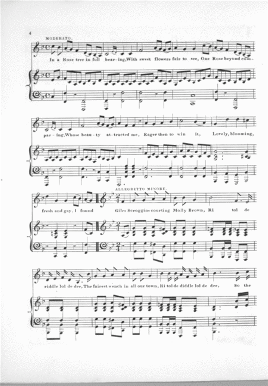 Medley Song. Selected from 30 popular airs Voice scores gallery preview page 4
