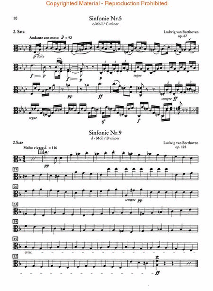 Test Pieces for Orchestral Auditions – Viola