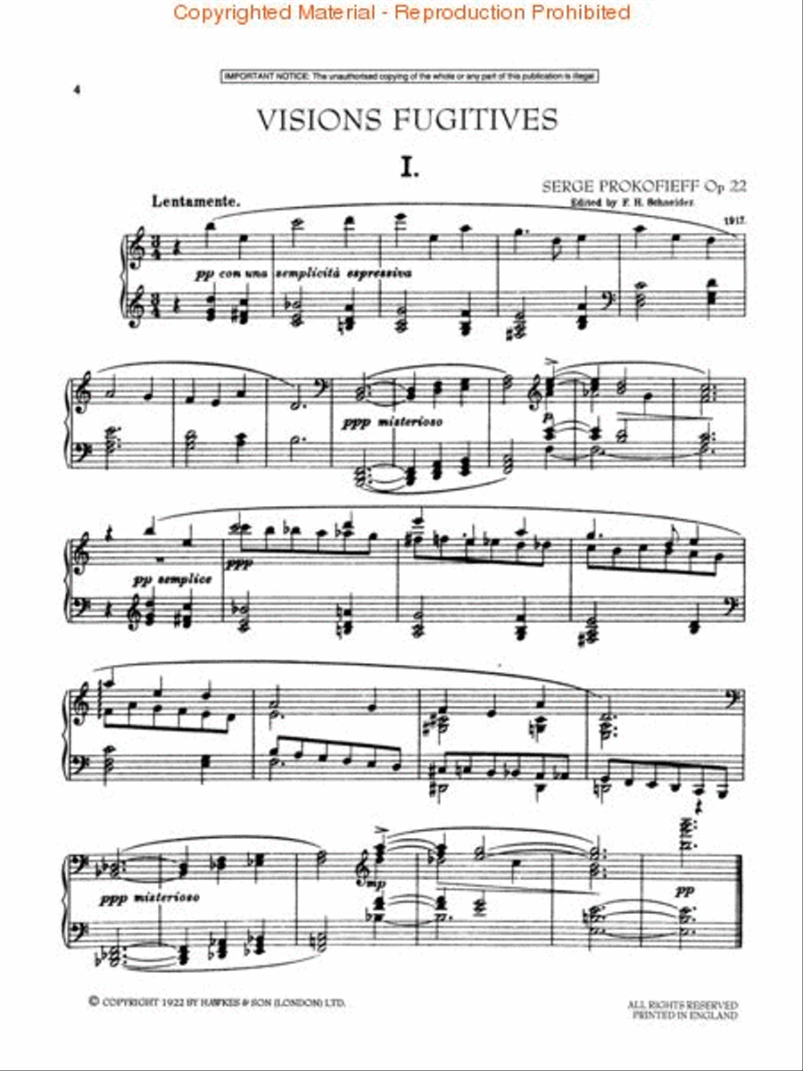 Visions Fugitives, Op. 22 Piano Solo scores gallery preview page 2