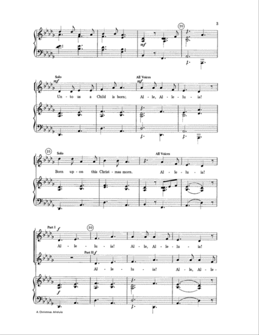 A Christmas Alleluia A Christmas Alleluia 2-Part scores gallery preview page 3