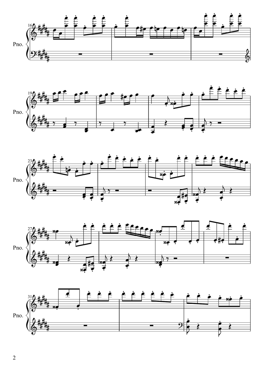 Liszt - La Campanella (easy piano) Easy Piano scores gallery preview page 2