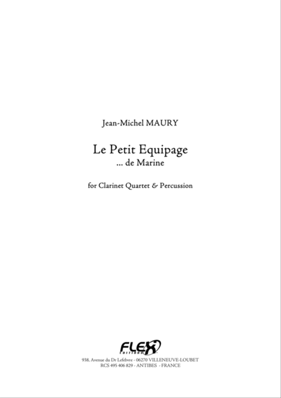 Le Petit Equipage Le Petit Equipage Clarinet Quartet scores gallery preview page 1