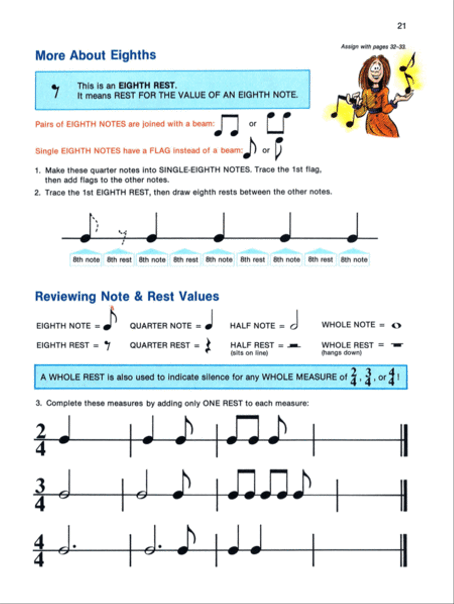 Alfred's Basic Piano Course Theory, Level 1B Piano Method scores gallery preview page 3