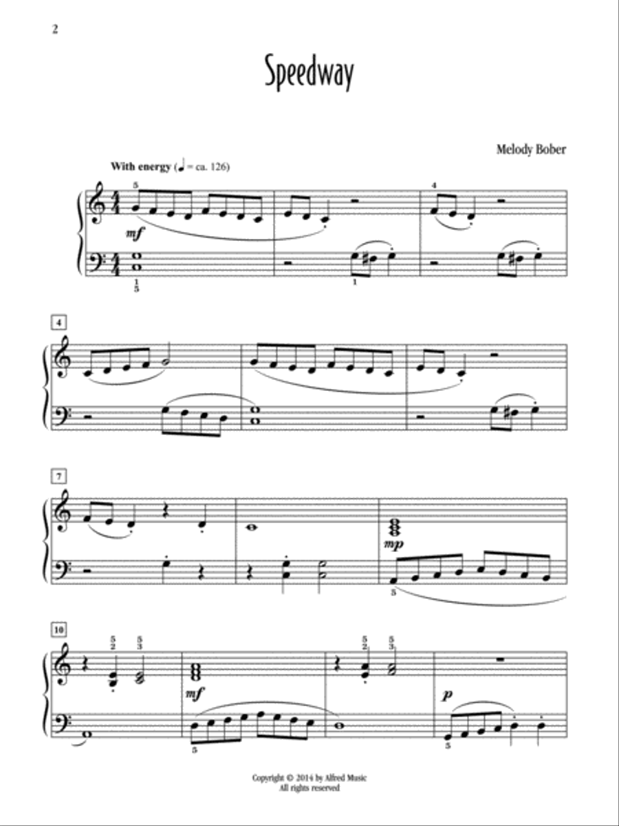 Speedway Easy Piano scores gallery preview page 2