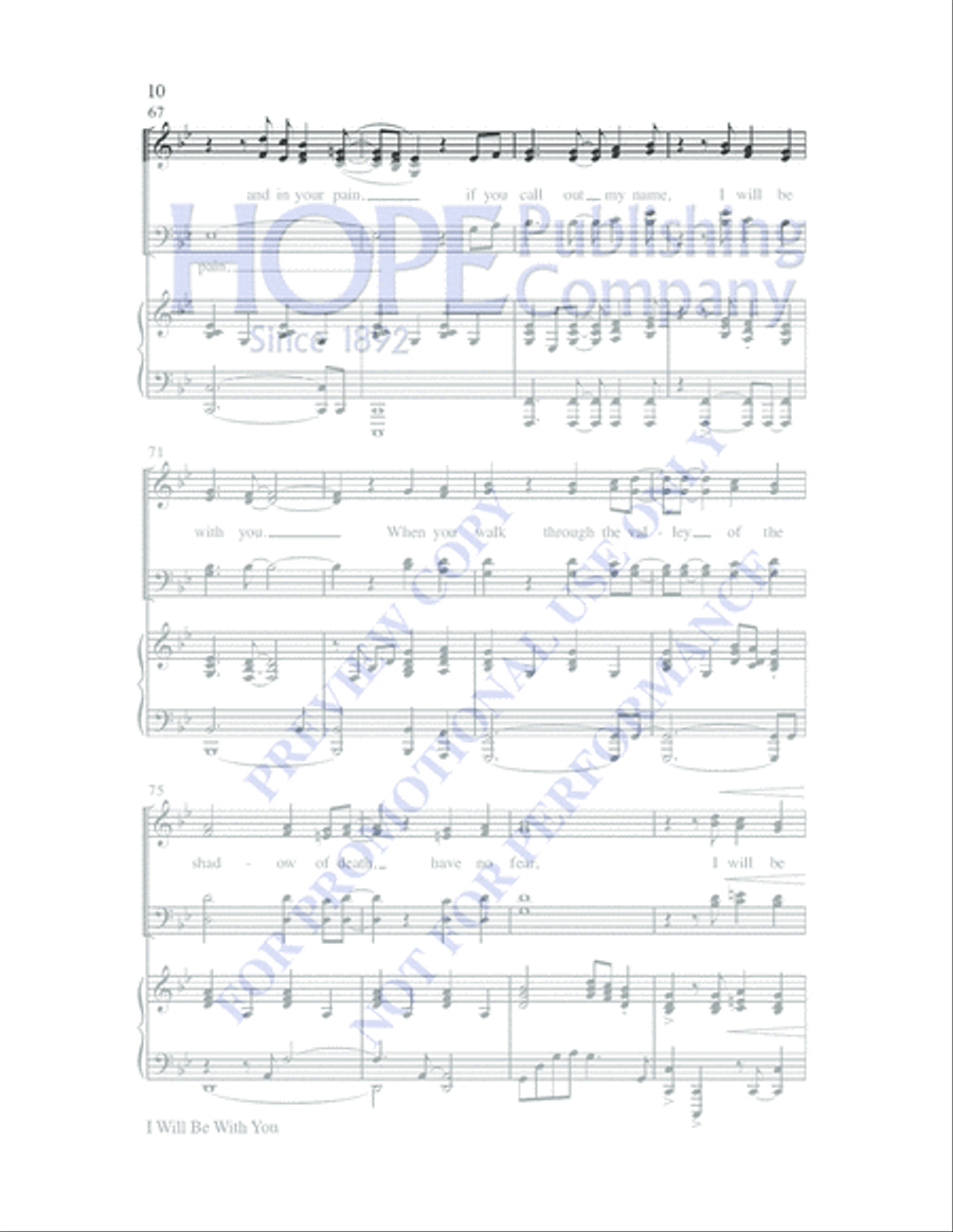 I Will Be With You 4-Part scores gallery preview page 9