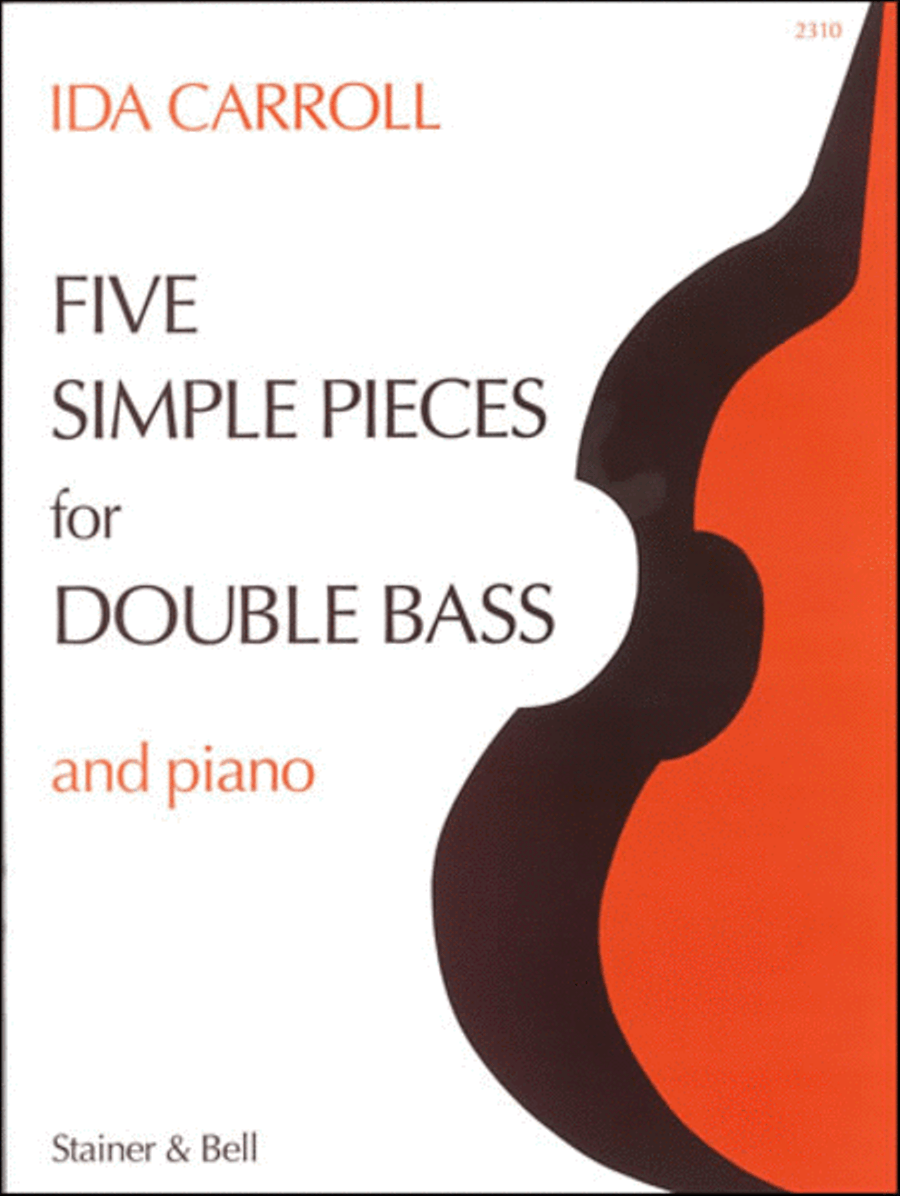 Five Simple Pieces for Double Bass and Piano Double Bass scores gallery preview page 1