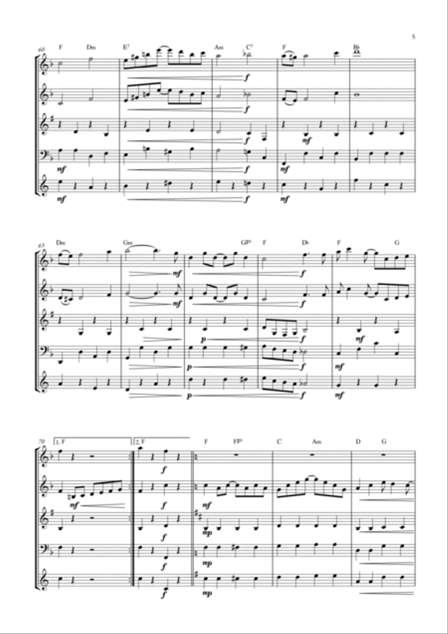 The Entertainer The Entertainer Woodwind Quintet scores gallery preview page 5