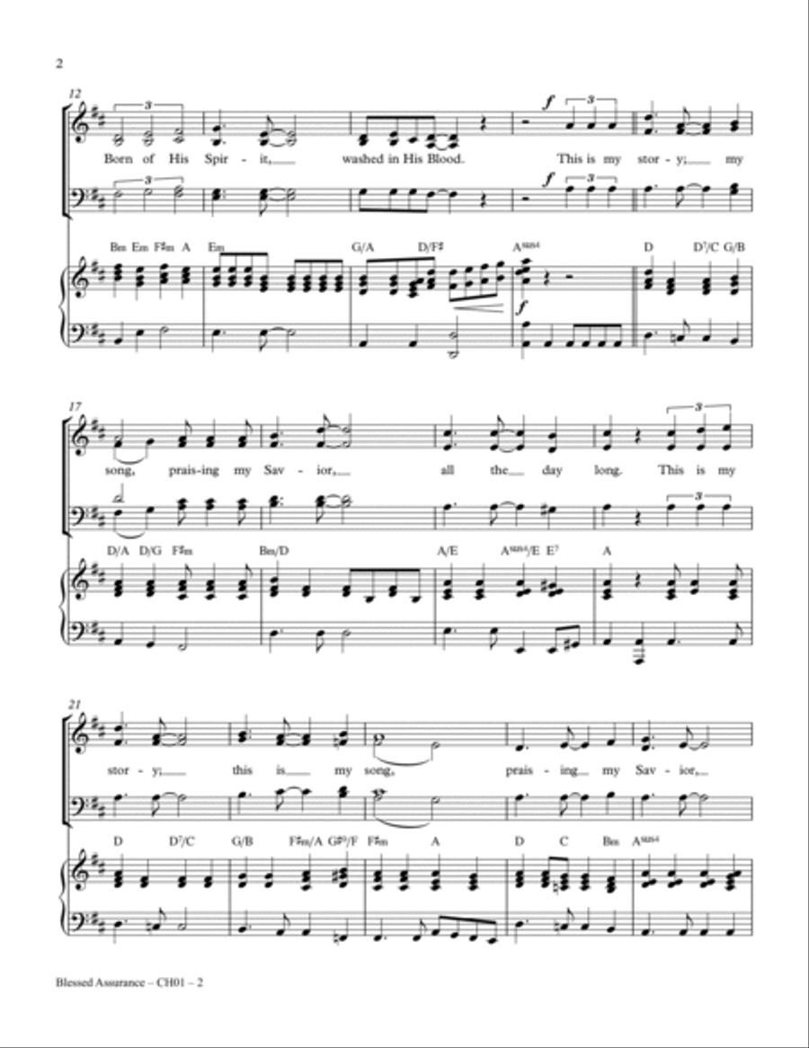 Blessed Assurance Blessed Assurance 2-Part scores gallery preview page 2