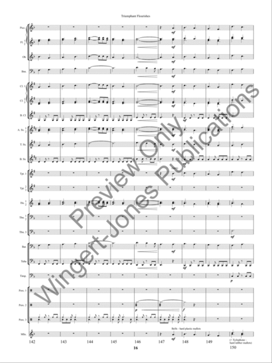 Triumphant Flourishes Concert Band scores gallery preview page 19