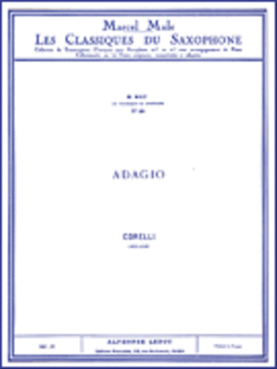 Adagio – Classiques No. 49 Alto Saxophone scores gallery preview page 1
