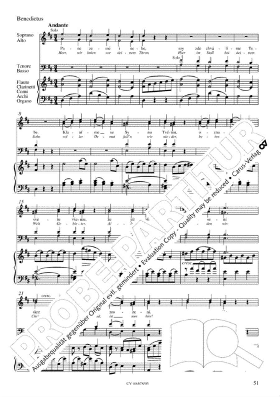 Missa pastoralis bohemica 4-Part scores gallery preview page 52