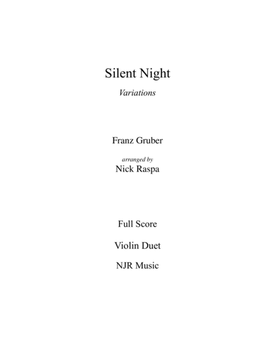 Silent Night - Variations (Violin Duet) Complete Set image number null