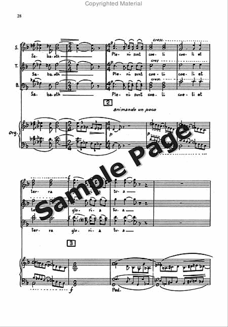 Messa Breve For Mixed Choir (3 Voices Stb) And Organ STB scores gallery preview page 27