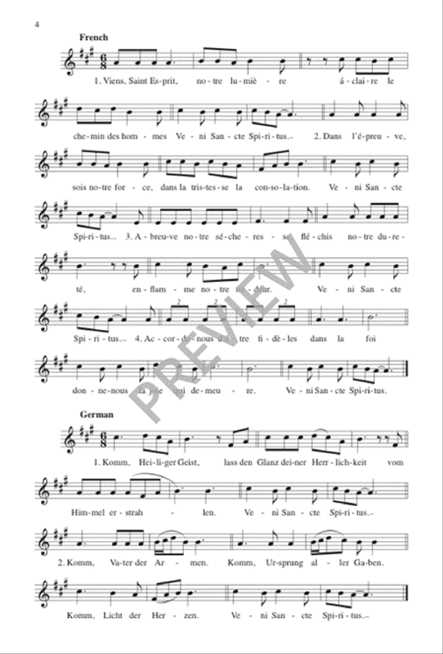 Veni Sancte Spiritus 4-Part scores gallery preview page 5