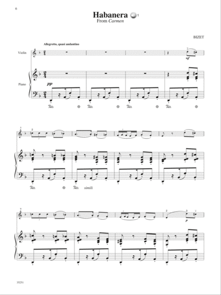 Beautiful Operatic Melodies for Violin Violin Solo scores gallery preview page 3