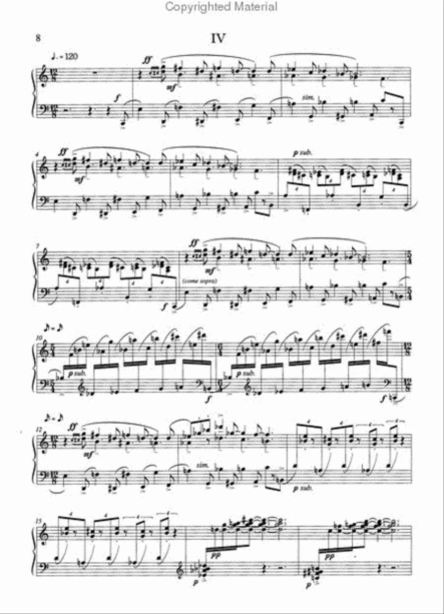 Five Bagatelles Piano Solo scores gallery preview page 3