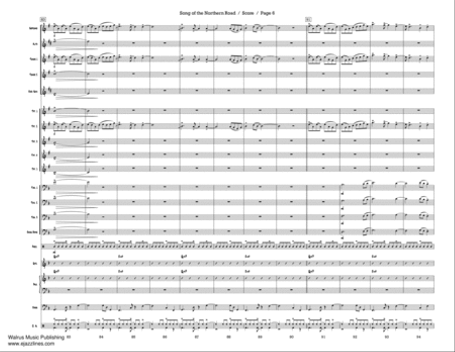 Song Of The Nothern Road Song Of The Nothern Road Big Band scores gallery preview page 9