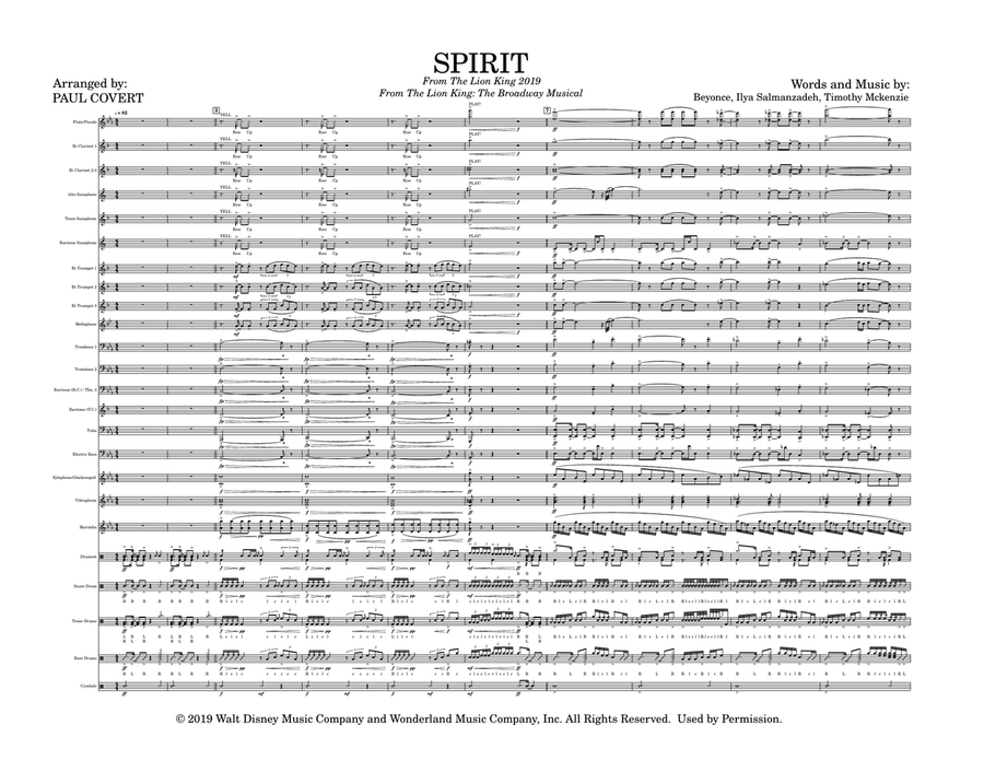 Spirit Marching Band scores gallery preview page 1