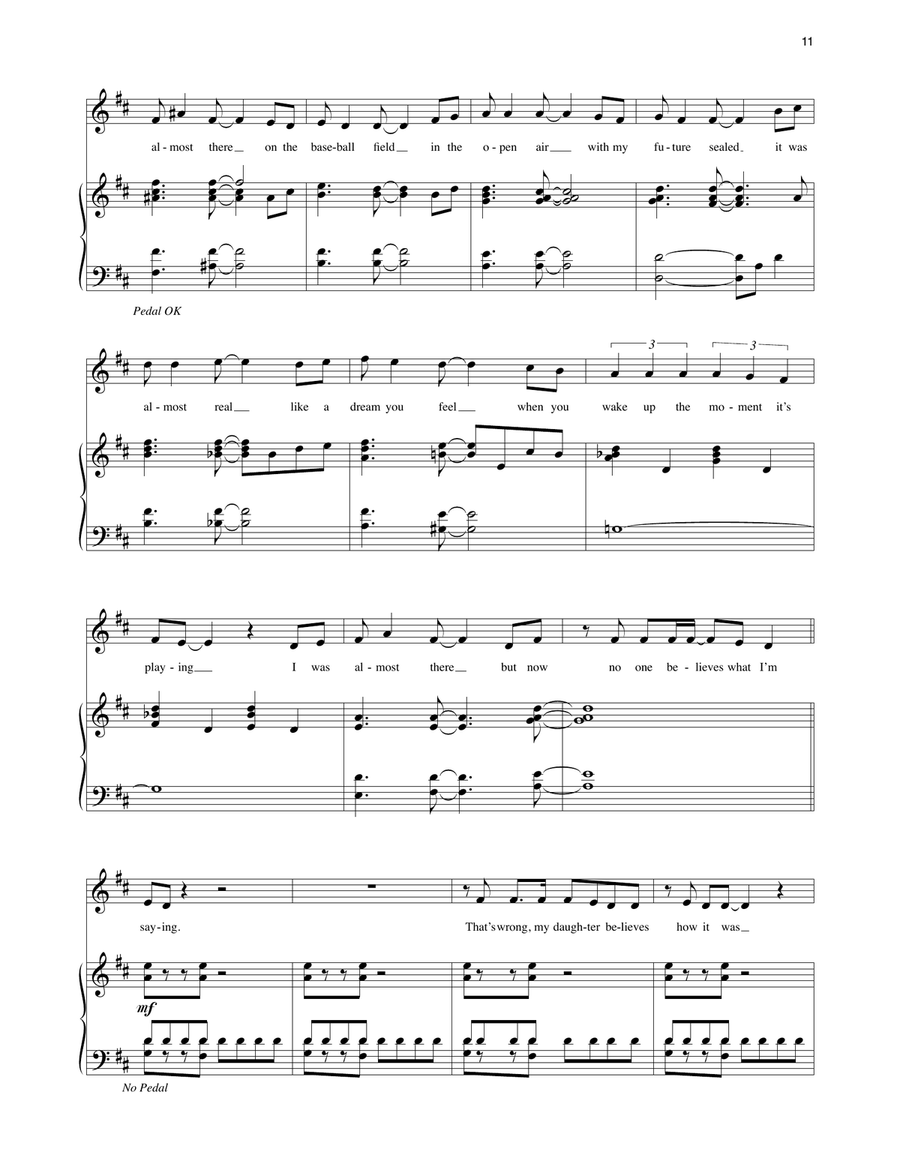 Almost There (from The Man In The Ceiling) Piano, Vocal scores gallery preview page 2