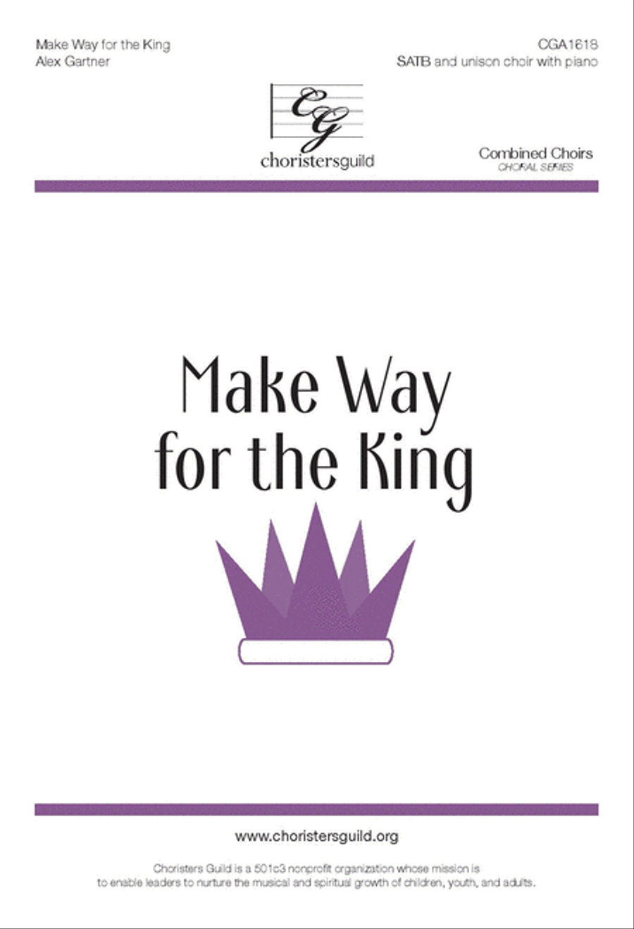 Make Way for the King (SATB + Unison Choir) 4-Part scores gallery preview page 1