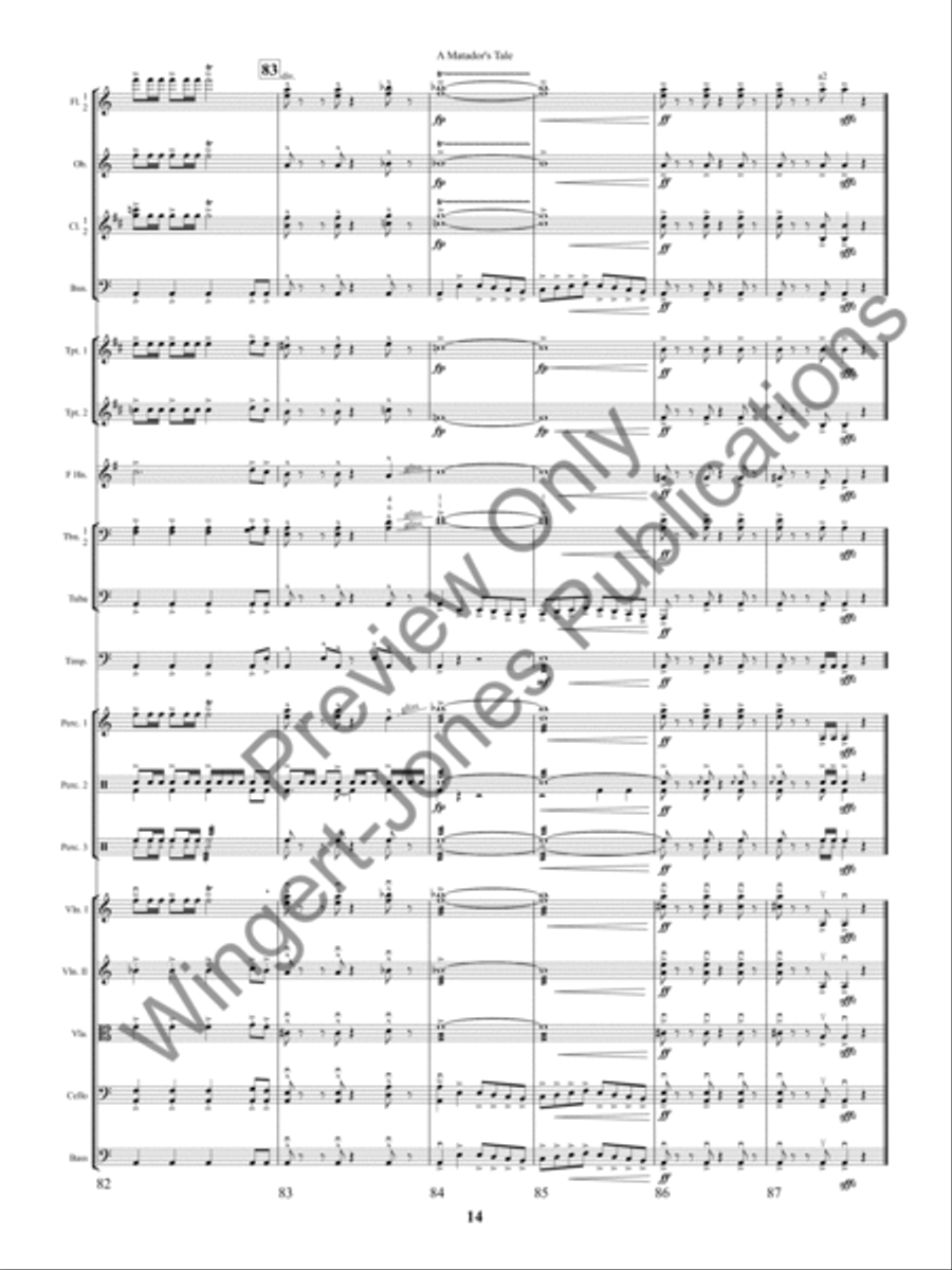 A Matador's Tale Full Orchestra scores gallery preview page 17