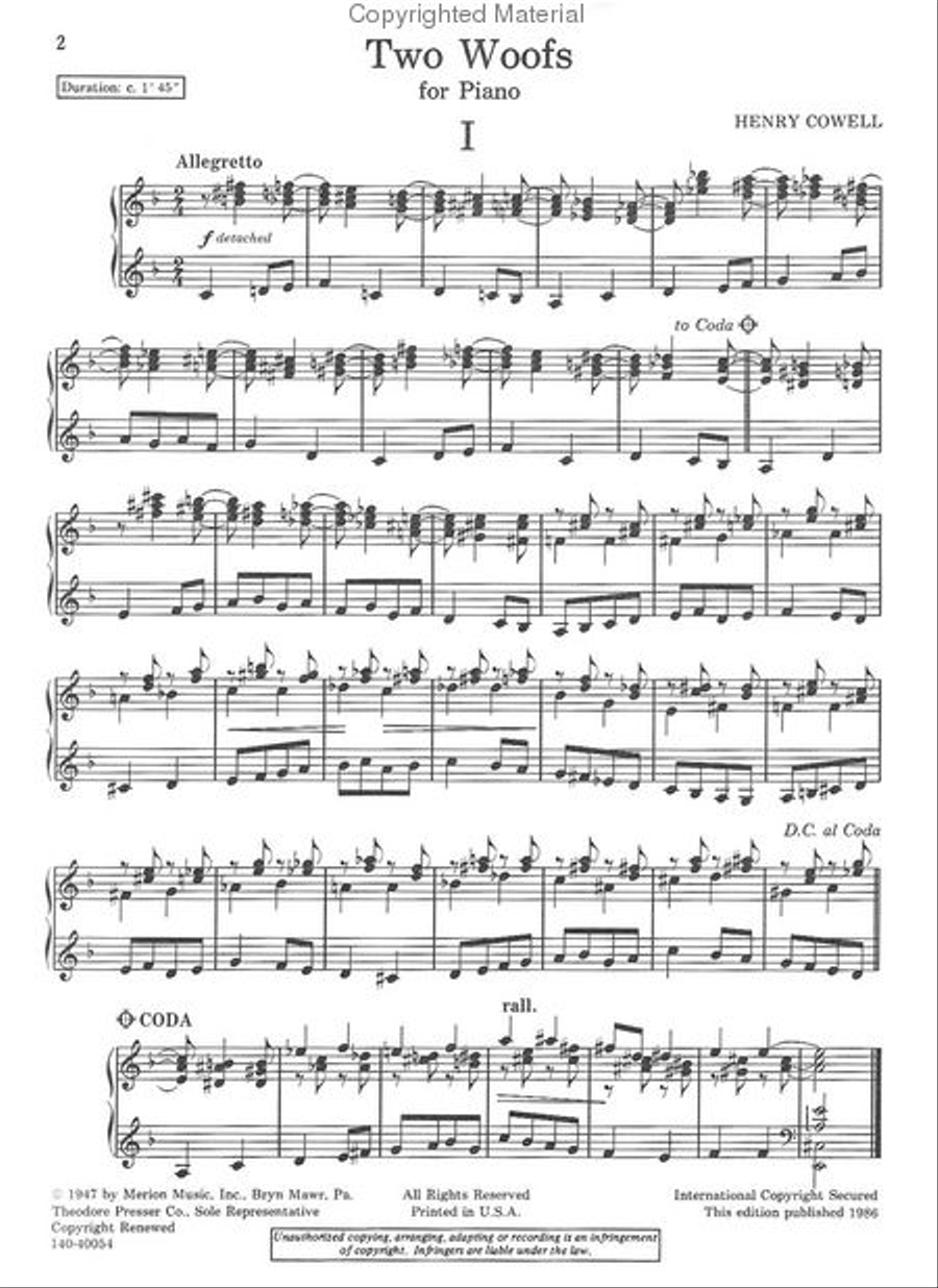 Two Woofs Two Woofs Chamber Music scores gallery preview page 2