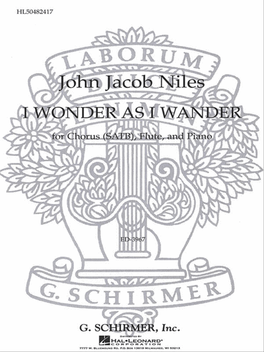I Wonder As I Wander I Wonder As I Wander 4-Part scores gallery preview page 1