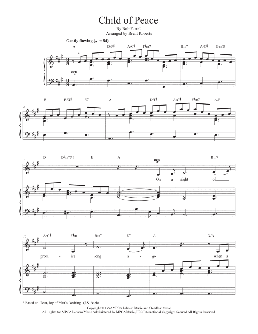 Child Of Peace Child Of Peace Piano, Vocal, Guitar scores gallery preview page 1