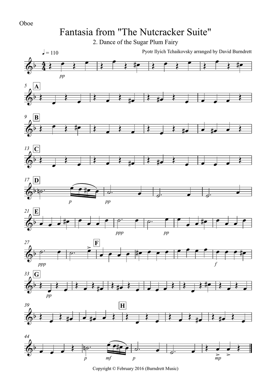 Dance of the Sugar Plum Fairy (Fantasia from the Nutcracker) for School Wind Band Concert Band scores gallery preview page 5