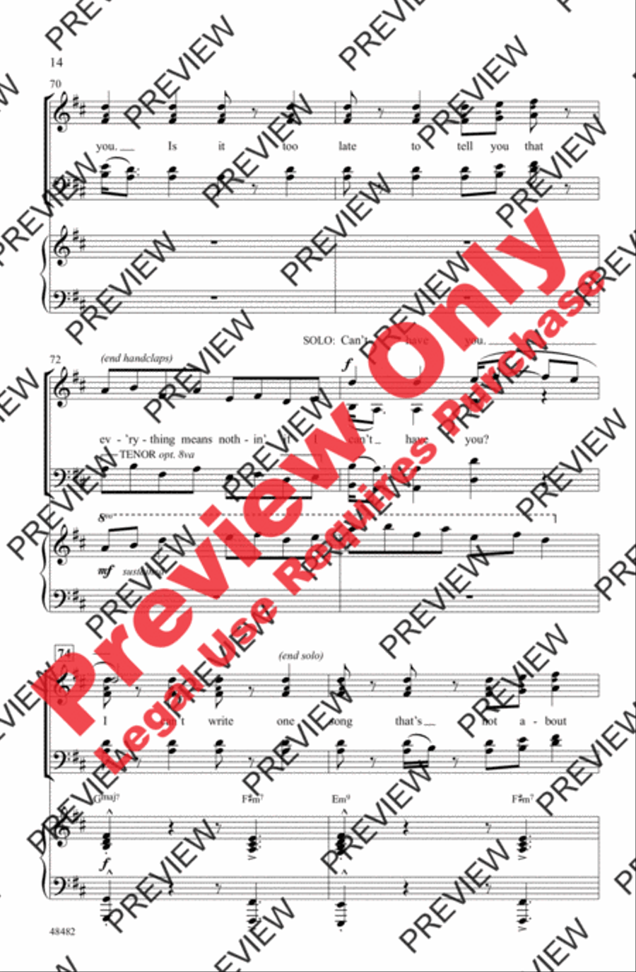 If I Can't Have You If I Can't Have You 4-Part scores gallery preview page 14