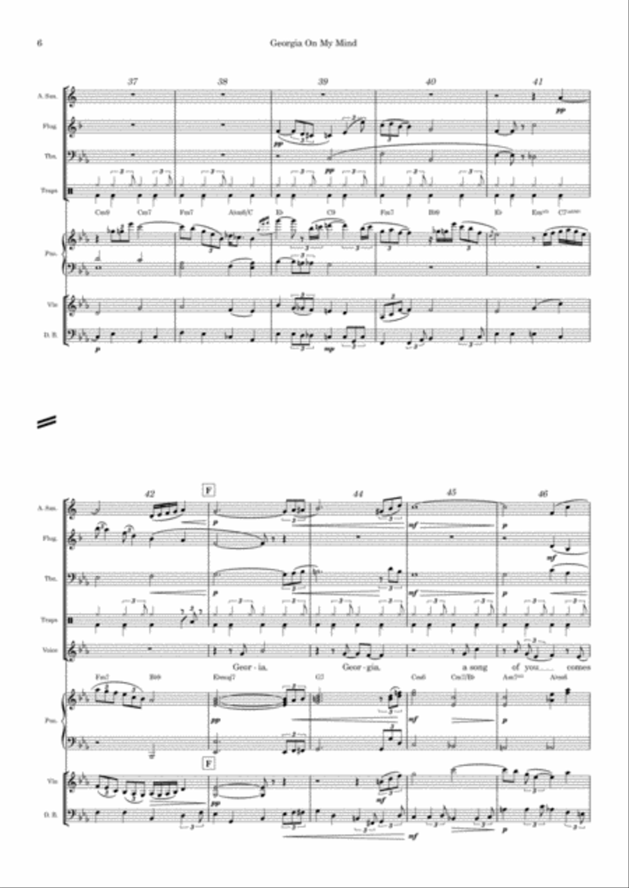 Georgia On My Mind Georgia On My Mind Large Ensemble scores gallery preview page 6